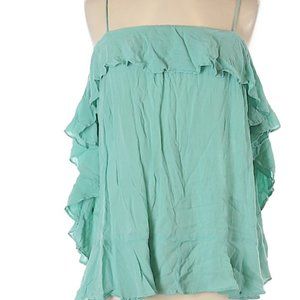 Cute frills ruffles teal tank top